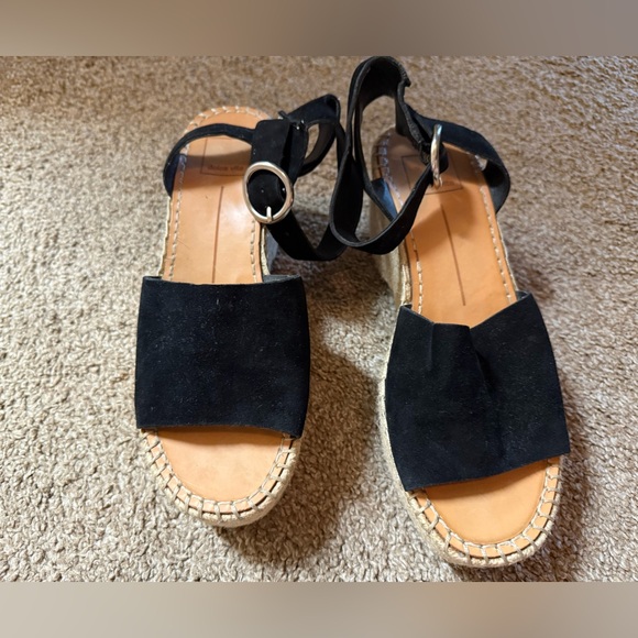 Dolce Vita Black Espadrille Wedges